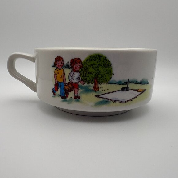 Vintage Retro 1980's Soup Bowl Mug Kids Picnic Summer Picnic (SKU: 259MI) - Picture 3 of 7